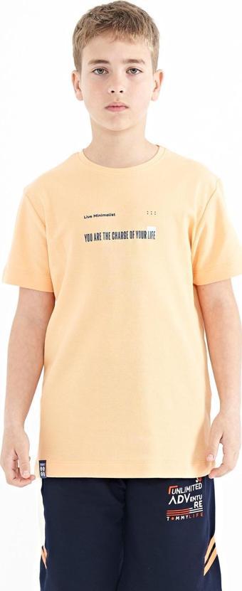 Kavun Içi Baskı Detaylı O Yaka Standart Kalıp Erkek  Çocuk T-Shirt - 11117