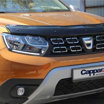 EUROCAP Dacia Duster Ön Kaput Koruma Rüzgarlığı 3mm Akrilik (ABS) Parlak Siyah Deflektör 2018-> 30210218 **A 1 34**