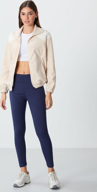 İndigo Yüksek Bel Termal Slim Fit Dar Paça Kadın Tayt - 94577