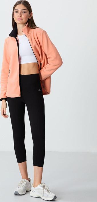 Siyah Yüksek Bel Slim Fit Dar Paça Kadın Kapri Tayt - 93097