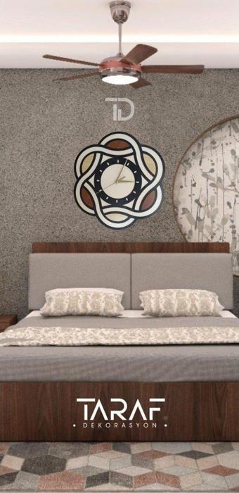 Taraf Dekorasyon Sarmal Sonsuz Lazer Kesim Dekoratif Duvar Saati M01 55 x 55 cm