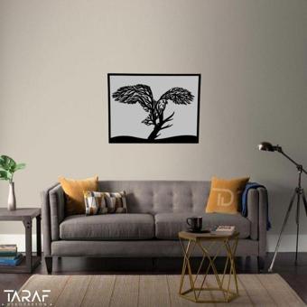 Taraf Dekorasyon Tarafını Seç Kara Kartal Görünümlü Ağaç Tablosu 30 x 45 cm