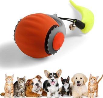 Otomatik Hareketli Top Kedi Oyuncağı Usb Şarjlı Akıllı Oyun Topu Hızlı Yuvarlanan Kuyuklu Oyuncak