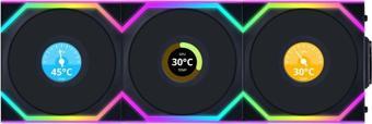 Lian Li UNI FAN REVERSE SL WIRELESS LCD 3x120mm Siyah Kasa Fanı 