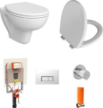 VitrA S20 Round Smoothflush Asma Klozet + VitrA Yavaş Kapanır Kapak + VitrA Gömme Rezervuar Set