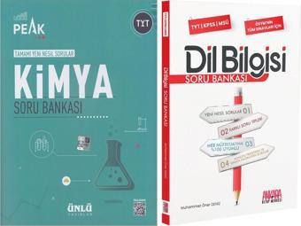 Ünlü Yayıncılık TYT Kimya Best Peak ve AKM Dil Bilgisi Soru Bankası Seti 2 Kitap - Ünlü Yayınları