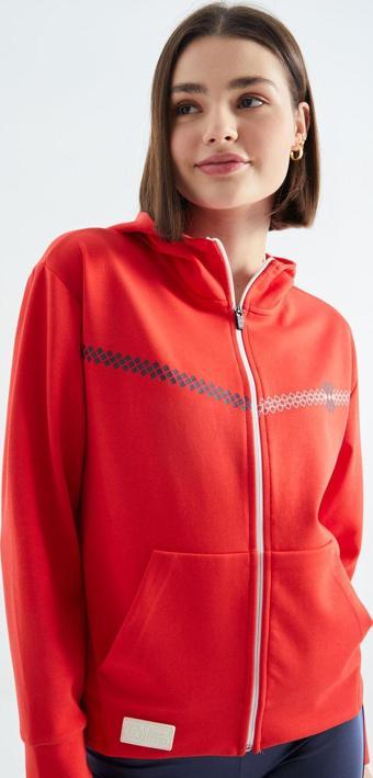Fiesta Kapüşonlu Fermuarlı Kadın Sweatshirt - 97277