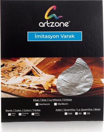 Artzone Imitasyon Varak Gümüş 14x14cm - 25 Yaprak