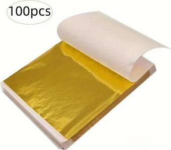 Imitasyon Varak - Altın - 100 Yaprak - 85x85mm