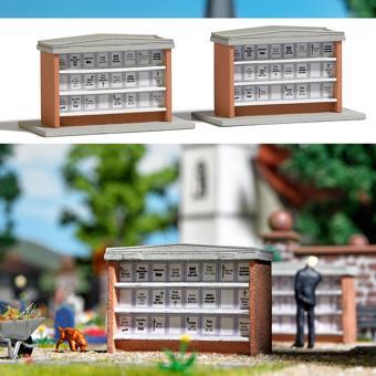 Busch Maket Model Mezarlık Vazo Duvarı HO 1/87 N:1093