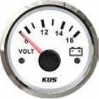 Kus Voltmetre Ø52Mm Beyaz 24V