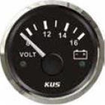 Kus Voltmetre Ø52Mm Siyah 12V