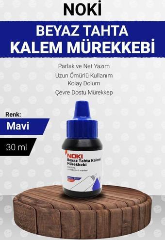 Noki Tahta Kalemi  Mürekkebi - Beyaz Yazı Tahtası Kalemi Mürekkebi Mavi 1 Adet 30 ml -T1150