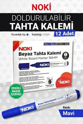 Noki Tahta Kalemi - Yazı Tahtası Kalemi Mavi 12 adet-T1147