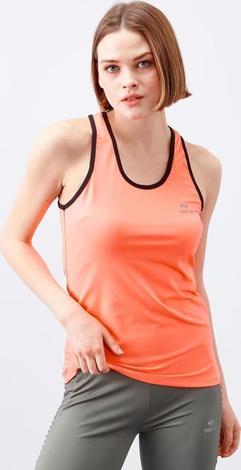 Yavruağzı Çapraz Askılı Kolsuz Standart Kalıp Kadın Spor Atlet  - 97094