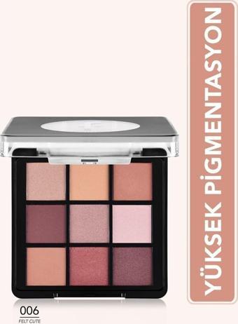Flormar Eyeshadow Palet 9 Lu Far 006 Felt Cute