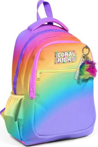 Coral High Kids Renk Geçişli Üç Bölmeli Okul Sırt Çantası 14425