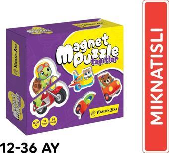 Yükselen Zeka 12-36 Ay İlk Magnet Puzzle - Taşıtlar
