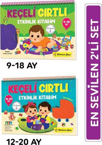 Yükselen Zeka Cırt Cırtlı - Keçeli Etkinlik Kitabım 2'Li Set (9-18 Ay, 12-20 Ay)
