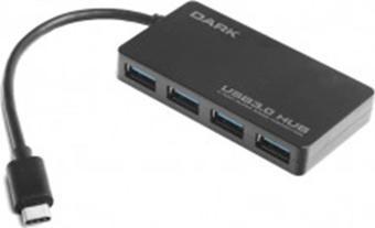 Dark Connect Master U31X4, USB3.1 Type-C to 4 Port Type-A HUB
