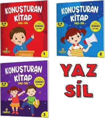 Yükselen Zeka Yayınları Konuşturan Kitap Serisi Yaz-Sil Kitaplar (Türkçede En Çok Kullanılan 1000 Kelime)- Okul Öncesi