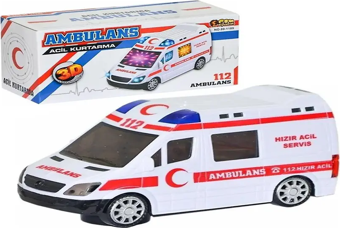 Pilli 3D Işıklı Ve Sesli Ambulans 89-1189