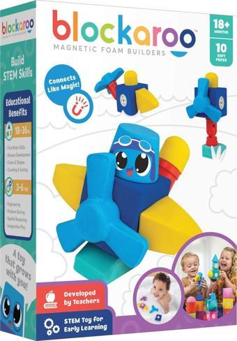 Blockaroo Magnetic Foam Blocks Small - Plane 10 Parça