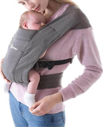 Ergobaby Embrace Soft Knit , 0-1 Yaş Ve 3 Farklı Taşıma Pozisyonlu Yeni Doğan Kangurusu Heather Grey