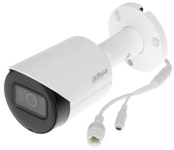 DAHUA IPC-HFW2441S-S-0360B 4Mpix, 3,6mm  Lens, H265+,  30Mt Gece Görüşü, IP67, Dahili Mikrofon, PoE Bullet IP Kamera