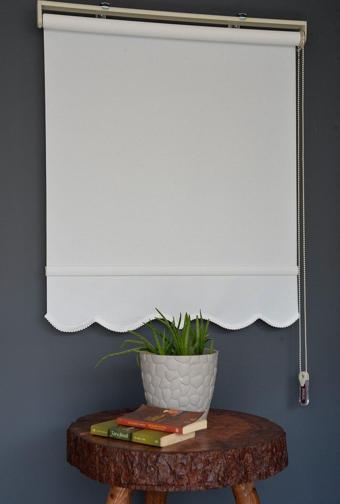 Hlmstor Stor Perde, Mp-01 Kırık Beyaz, Alüminyum Kasalı, Etekli Veya Eteksiz, Kalın Mat 185 Gr/M2