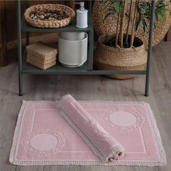 Sevim 2'Li Set Püskül Dantelli Ayak Havlusu 50X70 Cm - Yumuşak Ve Su Emici