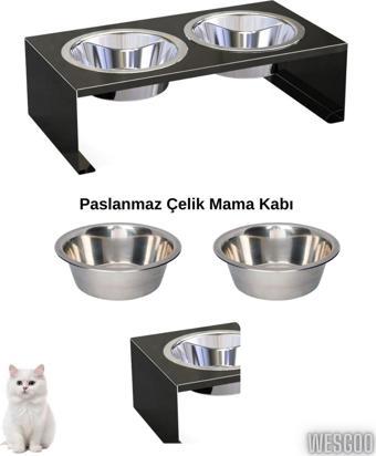 Kedi Mama Standı - Siyah