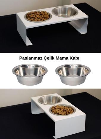 Kedi Mama Standı - Beyaz