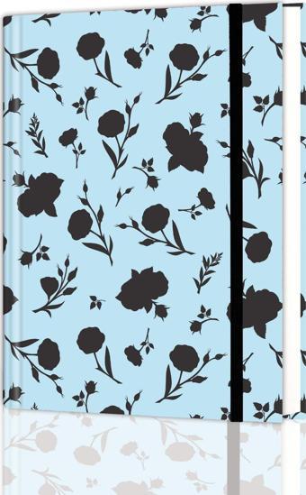 Victorias Journals 16,5x22,5 cm Gizli Spiralli Çizgili Defter Tarihsiz Not Defteri - Floral Damask