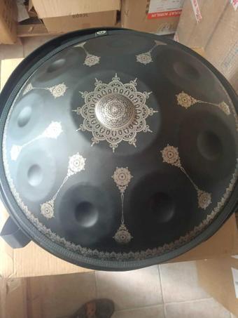 Lucetta Profesyonel Siyah Mandala Model 22 İnç 56 Cm Ful Set Handpan Hangdrum