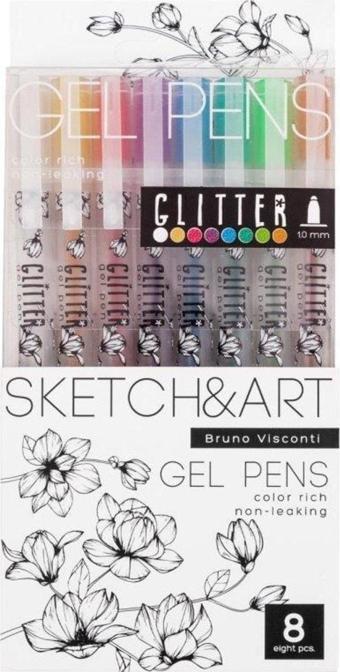 Bruno Visconti Sketch&art "dreamwrite Glitter" 0.5 mm 8 Renk Jel Kalem