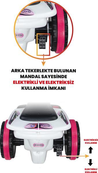 Uzaktan Kumandalı UJ toys 6V Akülü ATV Safari Beyaz Prenses