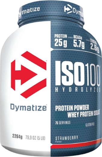 Dymatize Iso 100 Hydrolyzed Whey Protein Tozu 2264 gr Çilek Aromalı