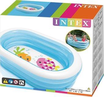 Intex Şeffaf Oval Havuz 163X107X46 cm IH57482