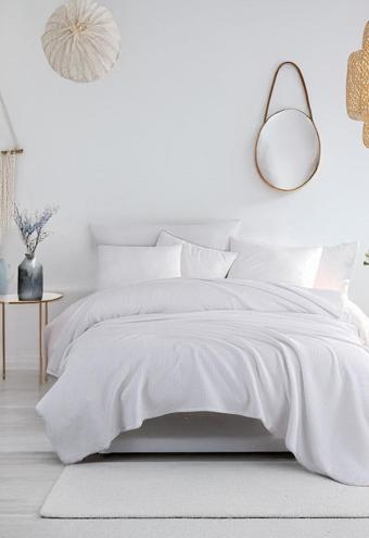 Ecocel Pike Örtü Battal MegaKing 260x230cm Karde Beyaz