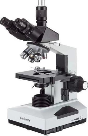 AmScope T490B Bileşik Trinoküler Mikroskop 40X-2000X Büyütme
