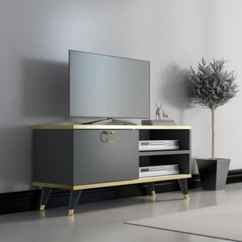 Mobilya Gezegeni Gold Sweet Tv Ünitesi 90 Cm Antrasit Gold
