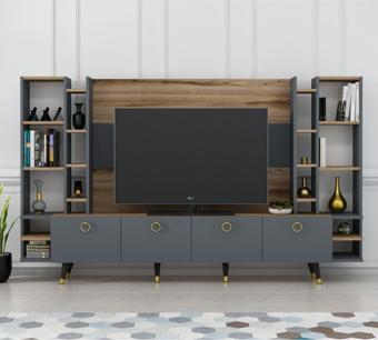 Mobilya Gezegeni Pastel X2125 Çırağan - Antrasit 220 Cm