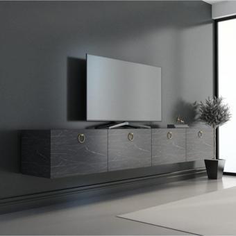 Mobilya Gezegeni Hamper Tv Ünitesi Bendır Mermer 180 Cm
