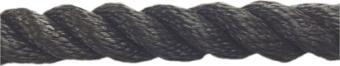 Dolphin Rope Polyester Halat 3 Kollu 14 Mm Siyah