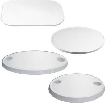 Nuova Rade Table Top Oval w/2 Glassholders, 450x760mm, ASA White