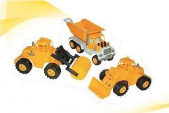 Tunngoo Silindir Kepçe Kamyon Kürek Küçük Boy 4 Parça Inşaat Iş Makinesi Seti Oyuncak D50-135