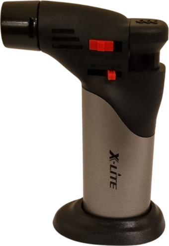 X-Lite Gümüş Tek Torch Masa Tipi Plastik Puro Çakmağı