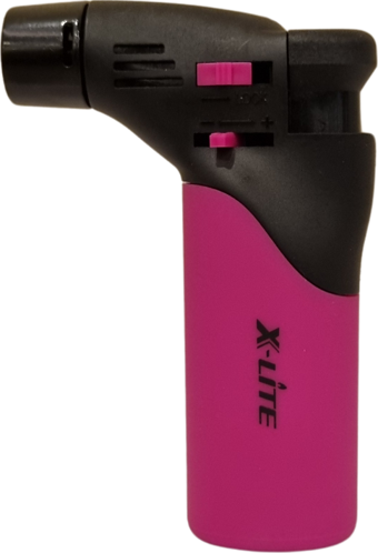X-Lite Pembe Masa Tipi Tek Torch Pürmüz Plastik Puro Çakmağı