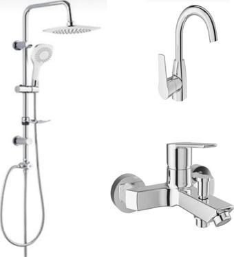 Kale Mare Banyo Döner Lavabo Bataryası Ve Tema 53276 Tepe Duş Seti